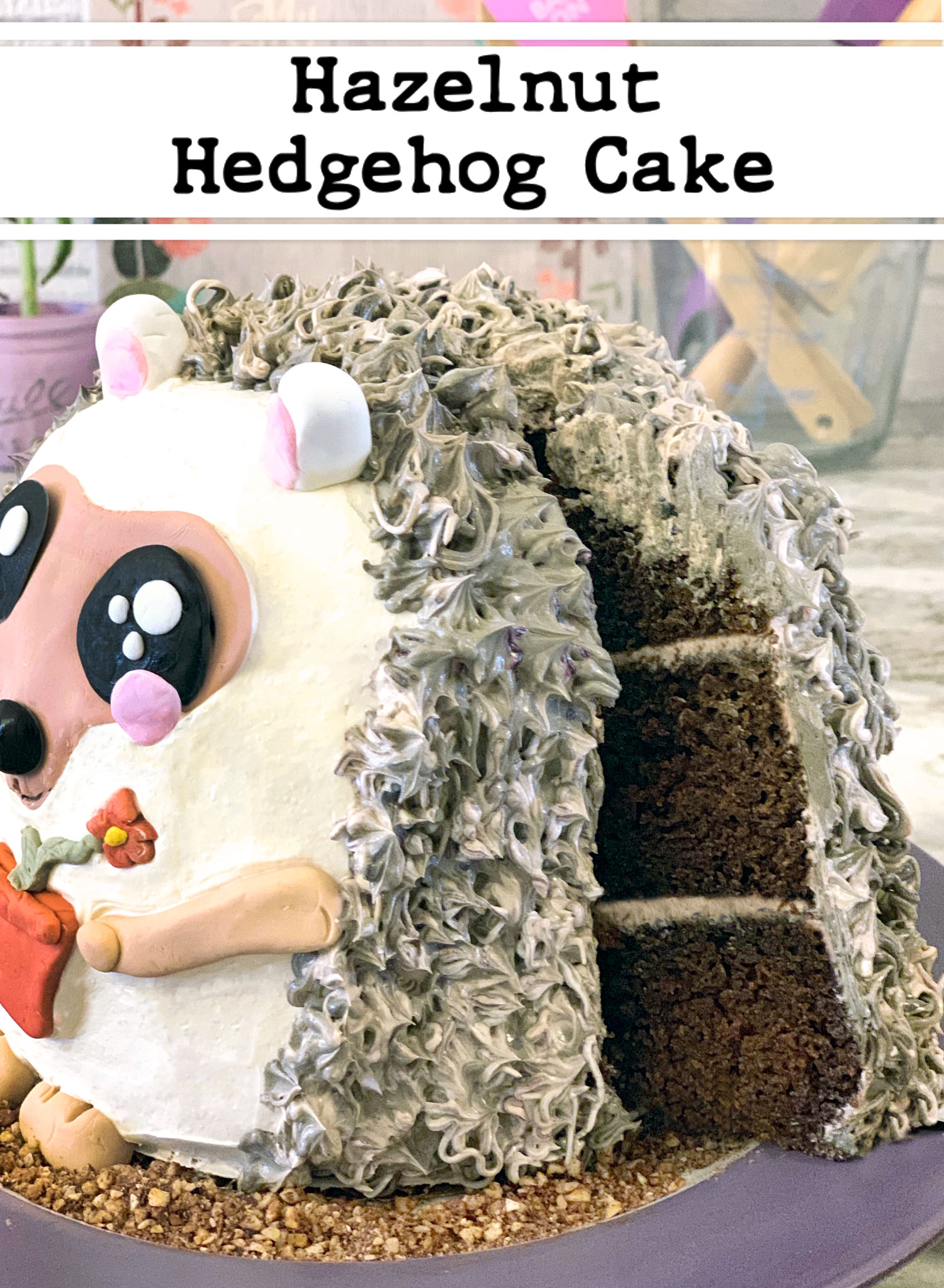 Hedgehog Cake Tutorial (Moist Chocolate Cake with Nutella Buttercream).