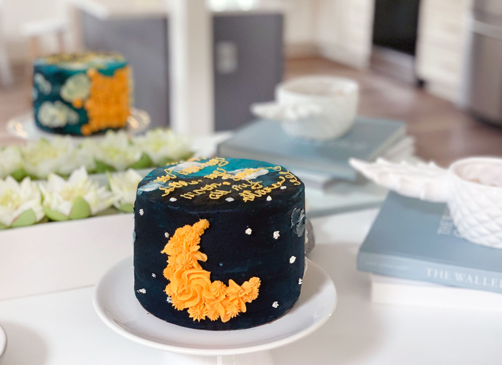 Sun and Moon Cake Tutorial - Triple Chocolate Cake Recipe - You are my sun, my moon, and all my stars cake