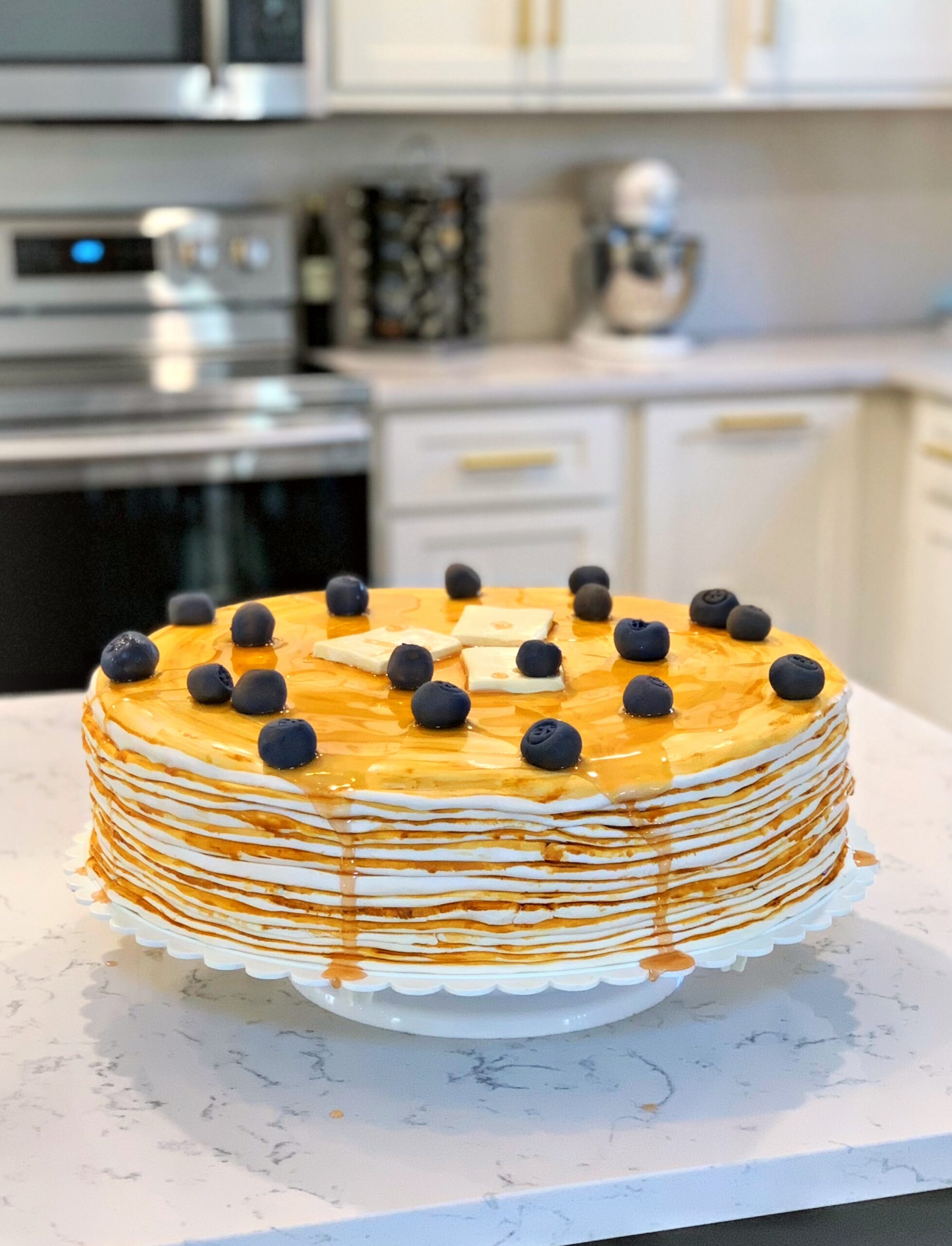 Giant StackofPancakes Cake Recipe and Decorating Tutorial