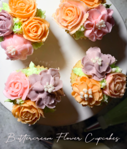 buttercream flower cupcakes decoration tutorial easy for beginners